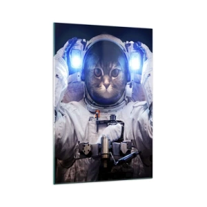 Glastavla - Bild på glas - Houston, ni har problem - 70x100 cm