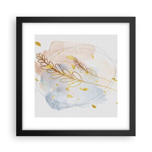 Affisch i svart ram - En gyllene explosion - 30x30 cm