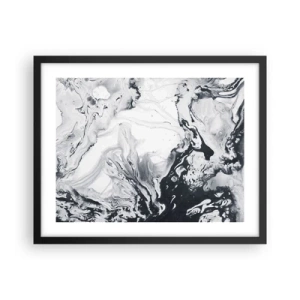 Affisch i svart ram - Jordens inre - 50x40 cm