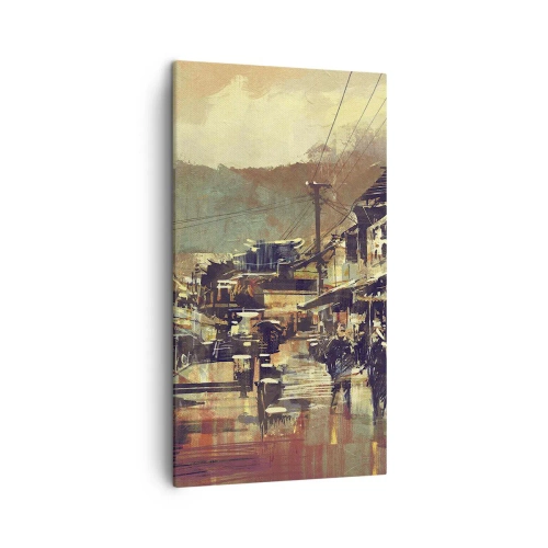 Canvastavla - Bild på duk - Livet som gråskalans rikedom - 45x80 cm