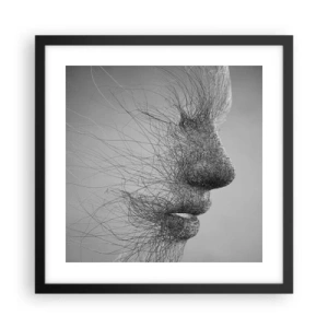 Affisch i svart ram - Vindens ande - 40x40 cm