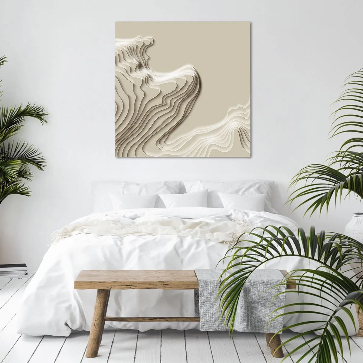 Canvastavla - Bild på duk - Konstens topografi - 60x60 cm
