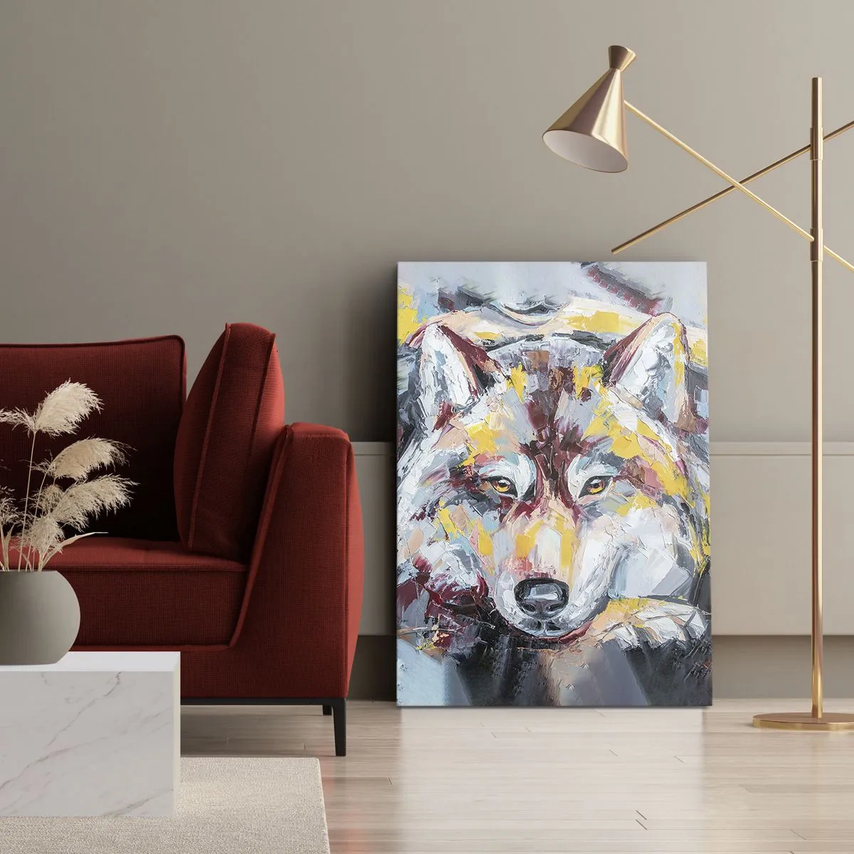 Canvastavla - Bild på duk - Lugnt bland de närmsta - 50x70 cm