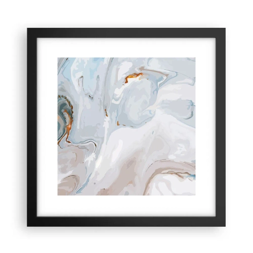 Affisch i svart ram - Utbuktande vithet - 30x30 cm