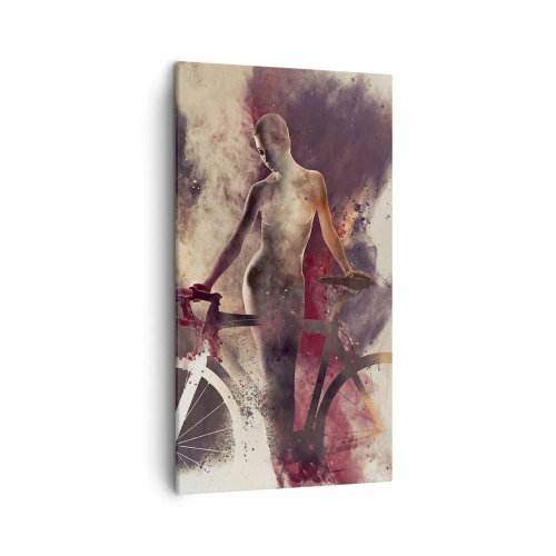 Canvastavla - Bild på duk - Cyklelsjäl i marmorform - 45x80 cm
