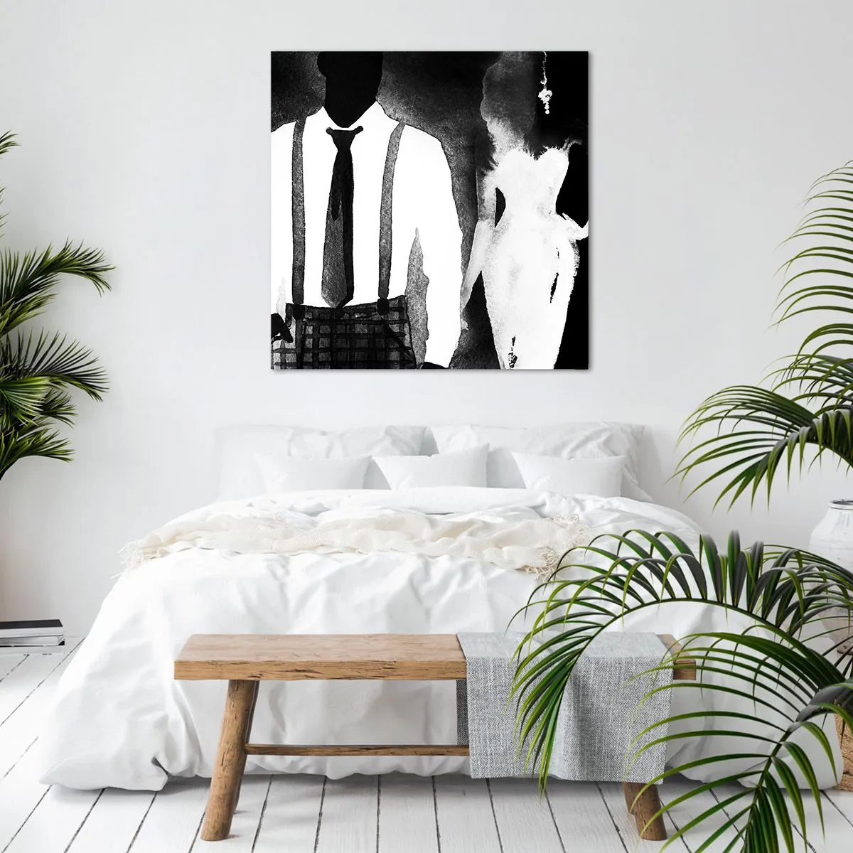 Canvastavla - Bild på duk - Noir stämning - 40x40 cm