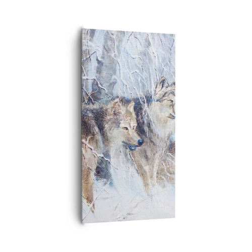 Canvastavla - Bild på duk - Akta! Någon kommer - 65x120 cm