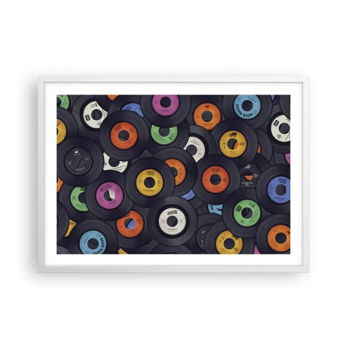 Affisch i vit ram - Klassikens färger - 70x50 cm