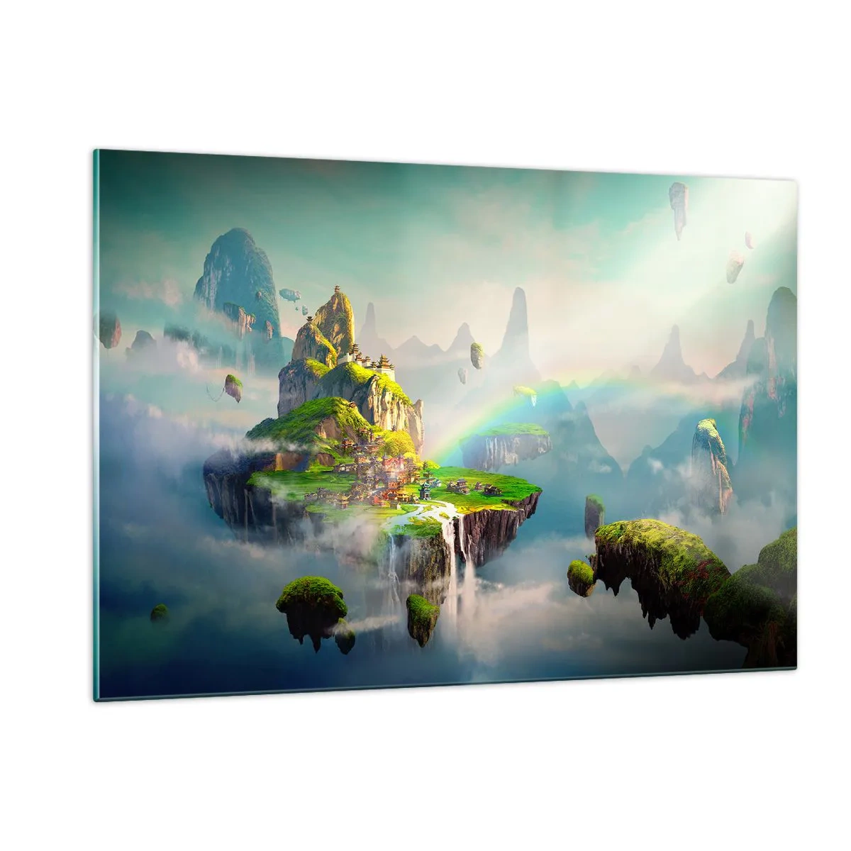 Glastavla - Bild på glas - Mellanhimmel - 120x80 cm