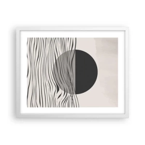 Affisch i vit ram - Halvdan komposition - 50x40 cm