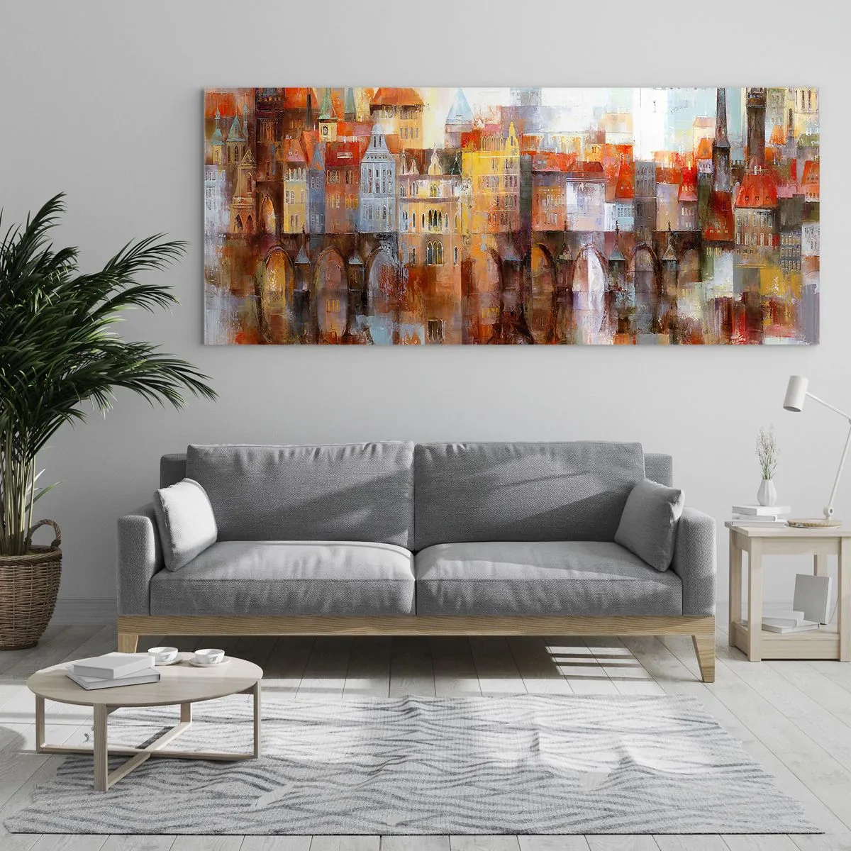 Glastavla - Bild på glas - Vackert under bron - 100x40 cm