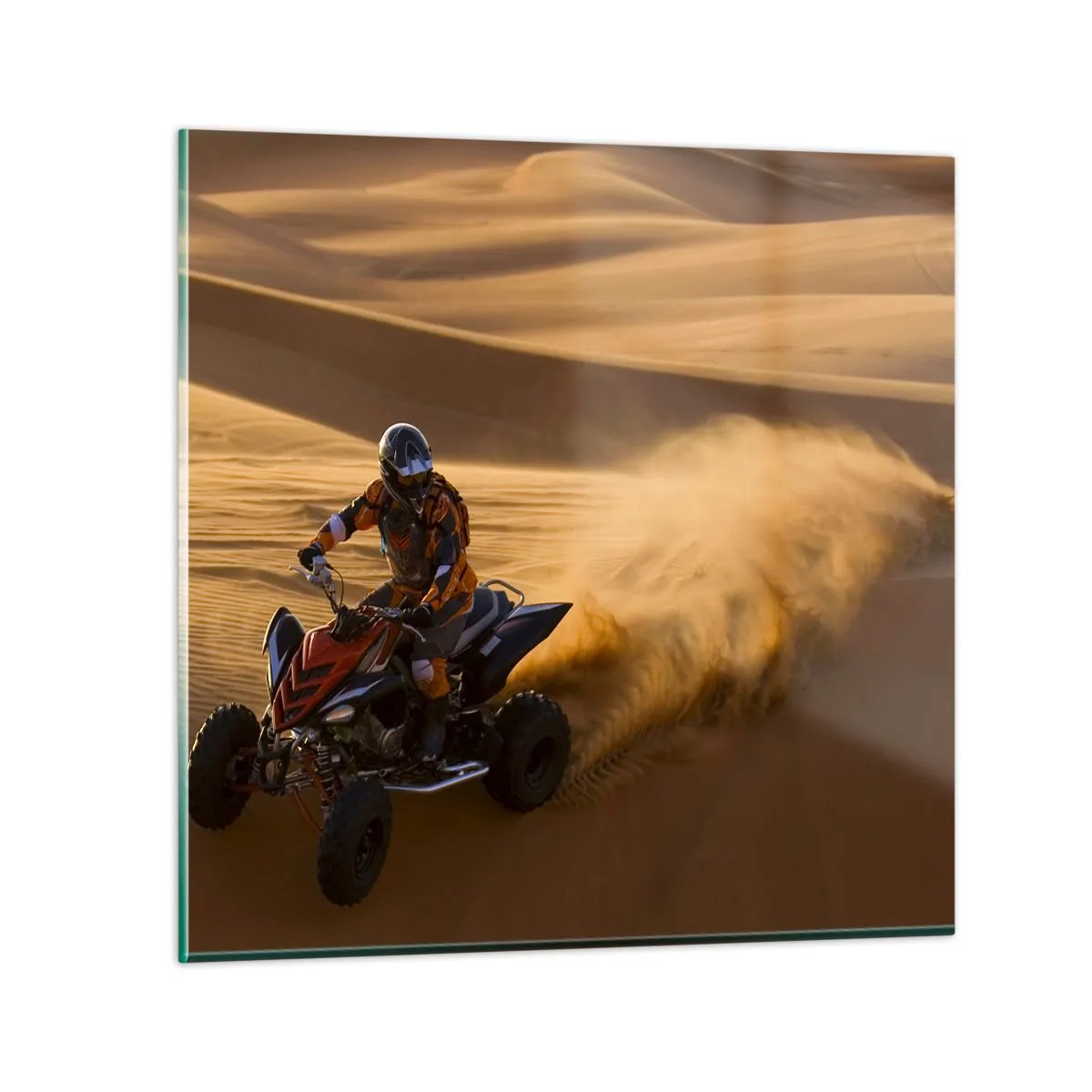 Glastavla - Bild på glas - På sandens vågor - 40x40 cm