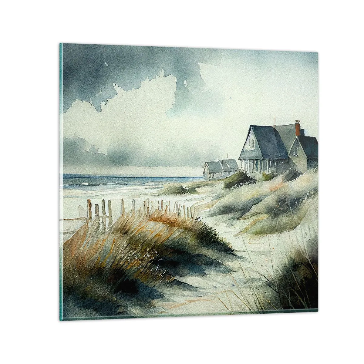 Glastavla - Bild på glas - Borta från liv och rörelse - 30x30 cm