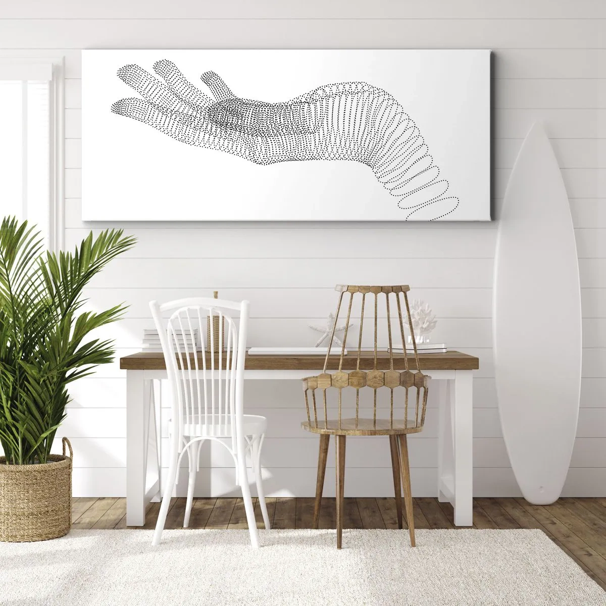 Canvastavla - Bild på duk - En spänstig hand - 120x50 cm