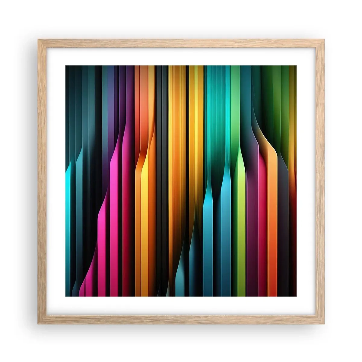 Affisch i ram av ljusek - Lysande orgel - 50x50 cm