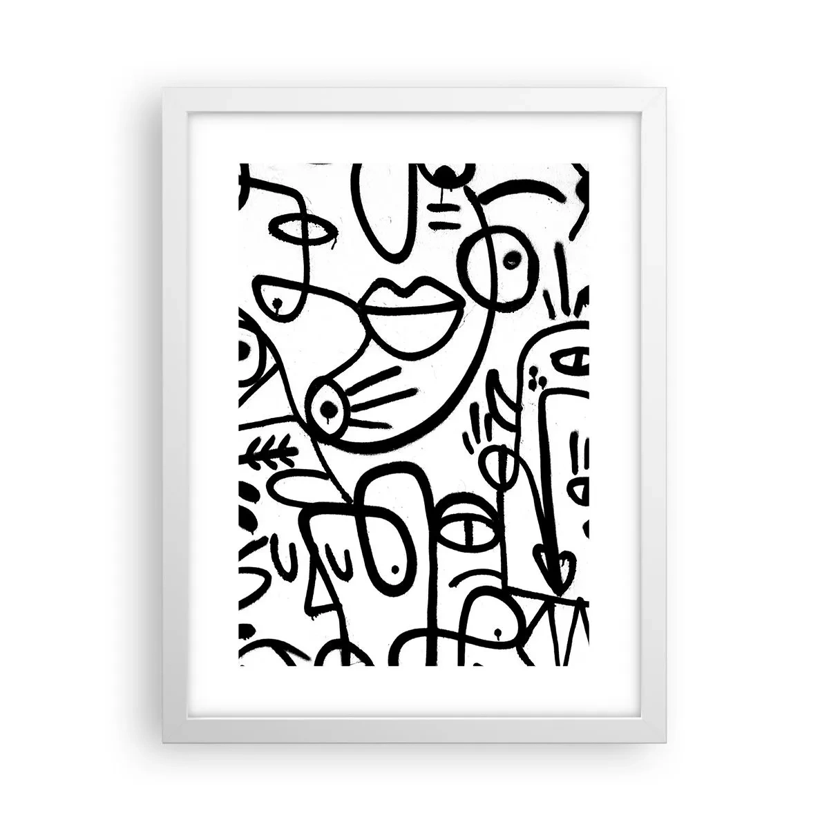 Affisch i vit ram - Ansikten och hägringar - 30x40 cm