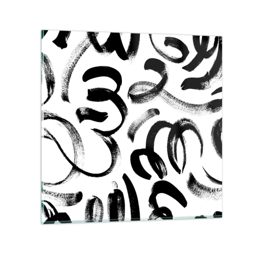 Glastavla - Bild på glas - Svart på vitt - 40x40 cm
