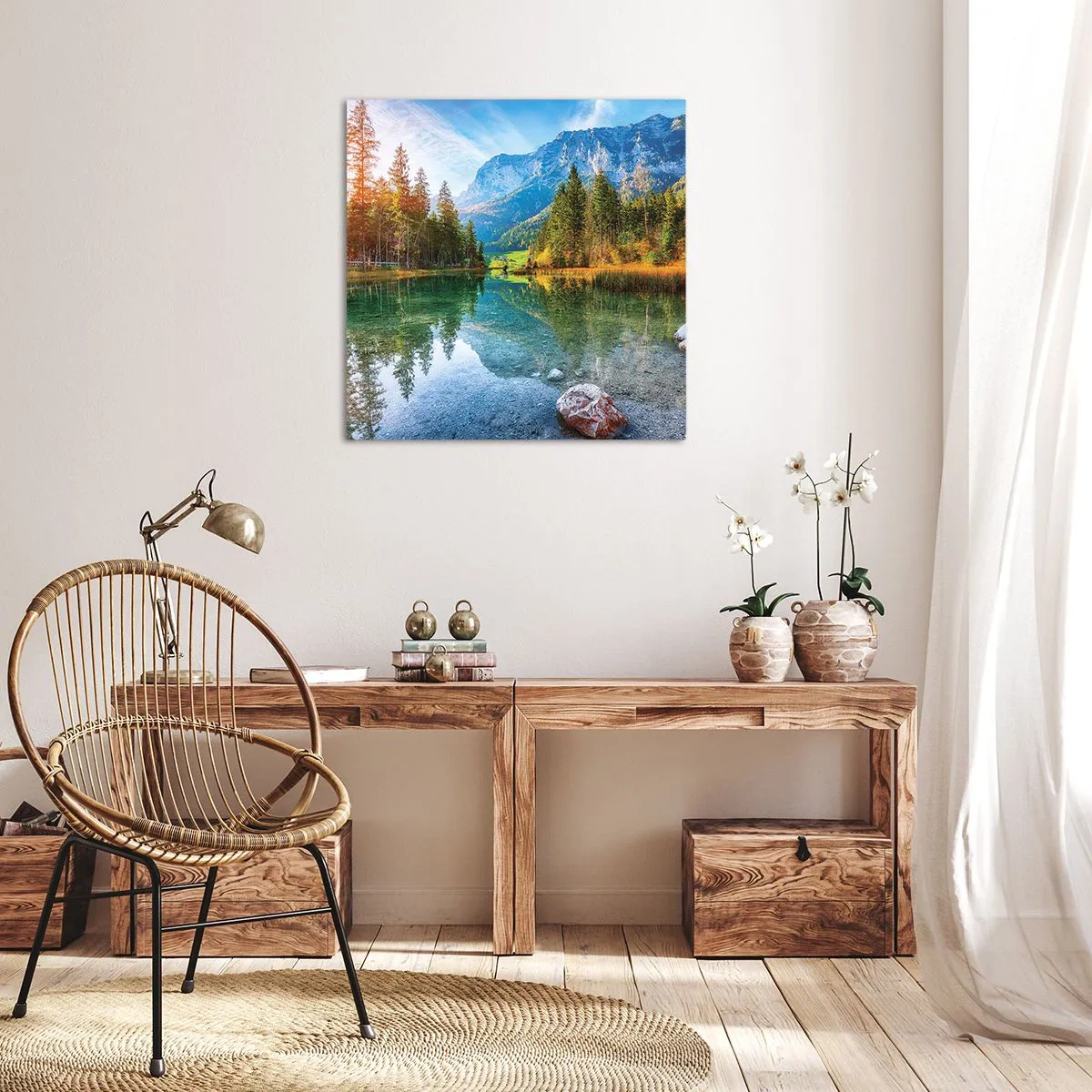 Canvastavla - Bild på duk - Höstens mildhet - 60x60 cm
