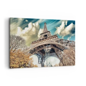 Canvastavla - Bild på duk - Och på hösten i Paris... - 100x70 cm