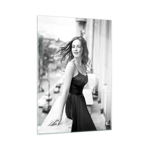 Glastavla - Bild på glas - Säkert en Parisbo - 50x70 cm