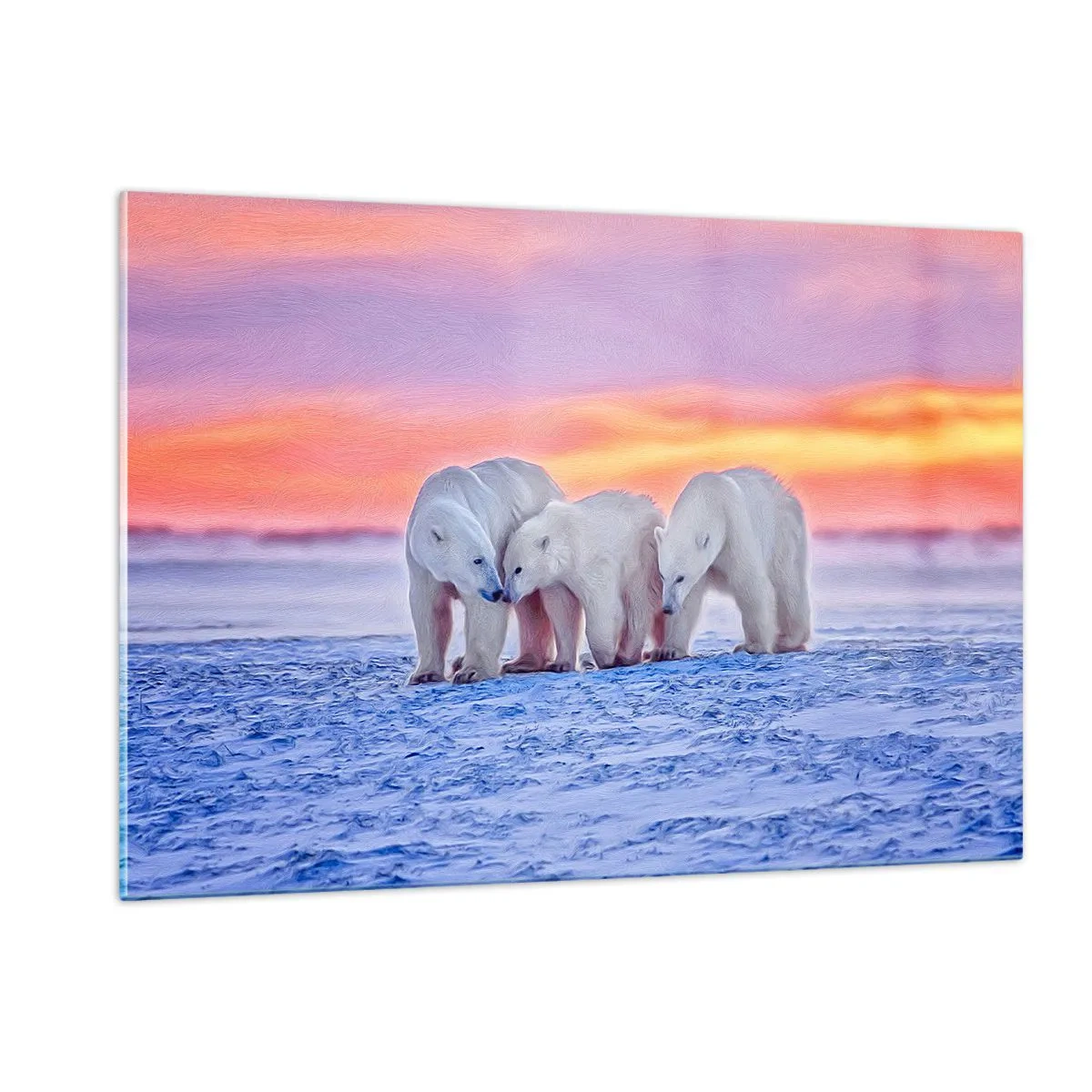Glastavla - Bild på glas - Det räcker med familjevärme - 120x80 cm