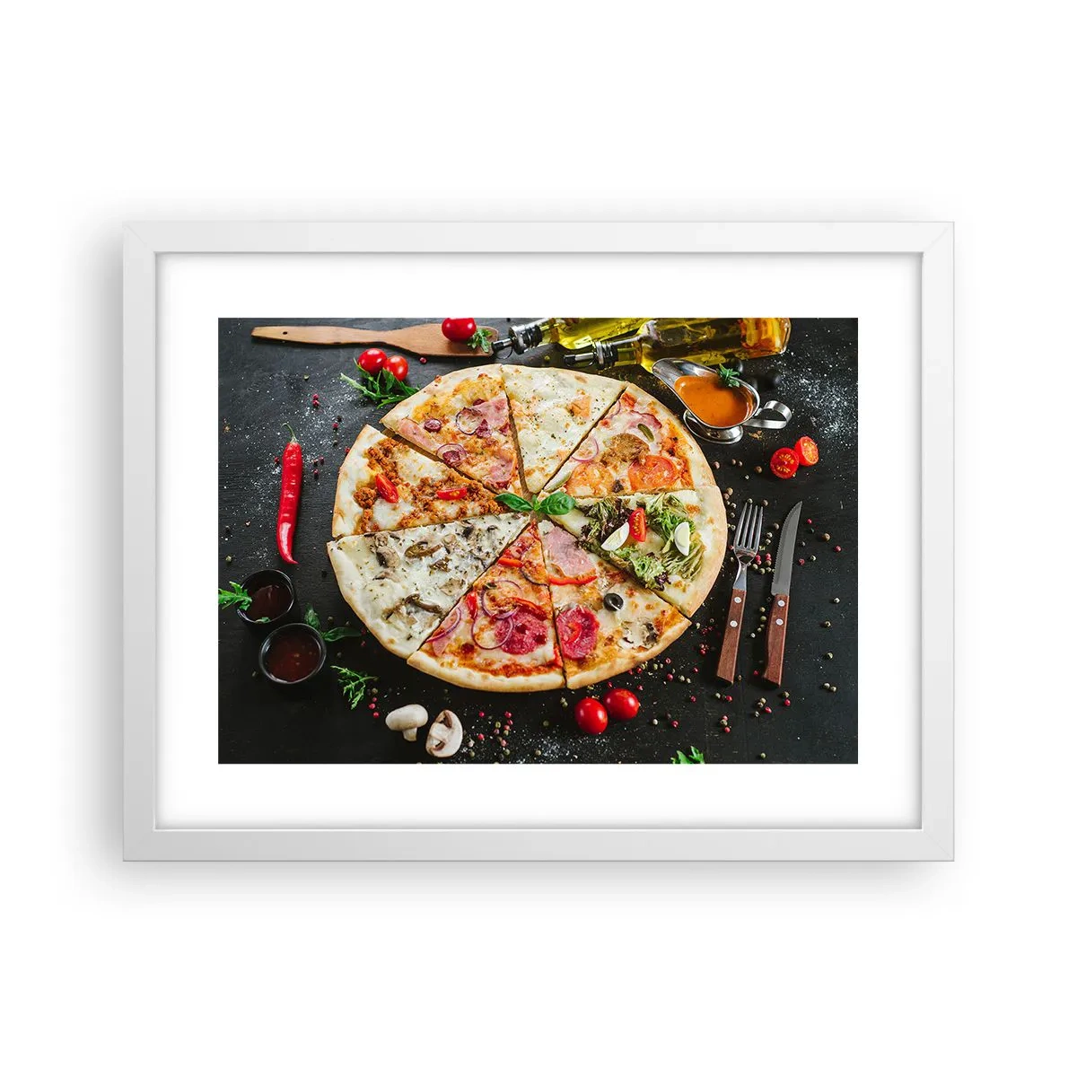 Affisch i vit ram - Smakurval - 40x30 cm