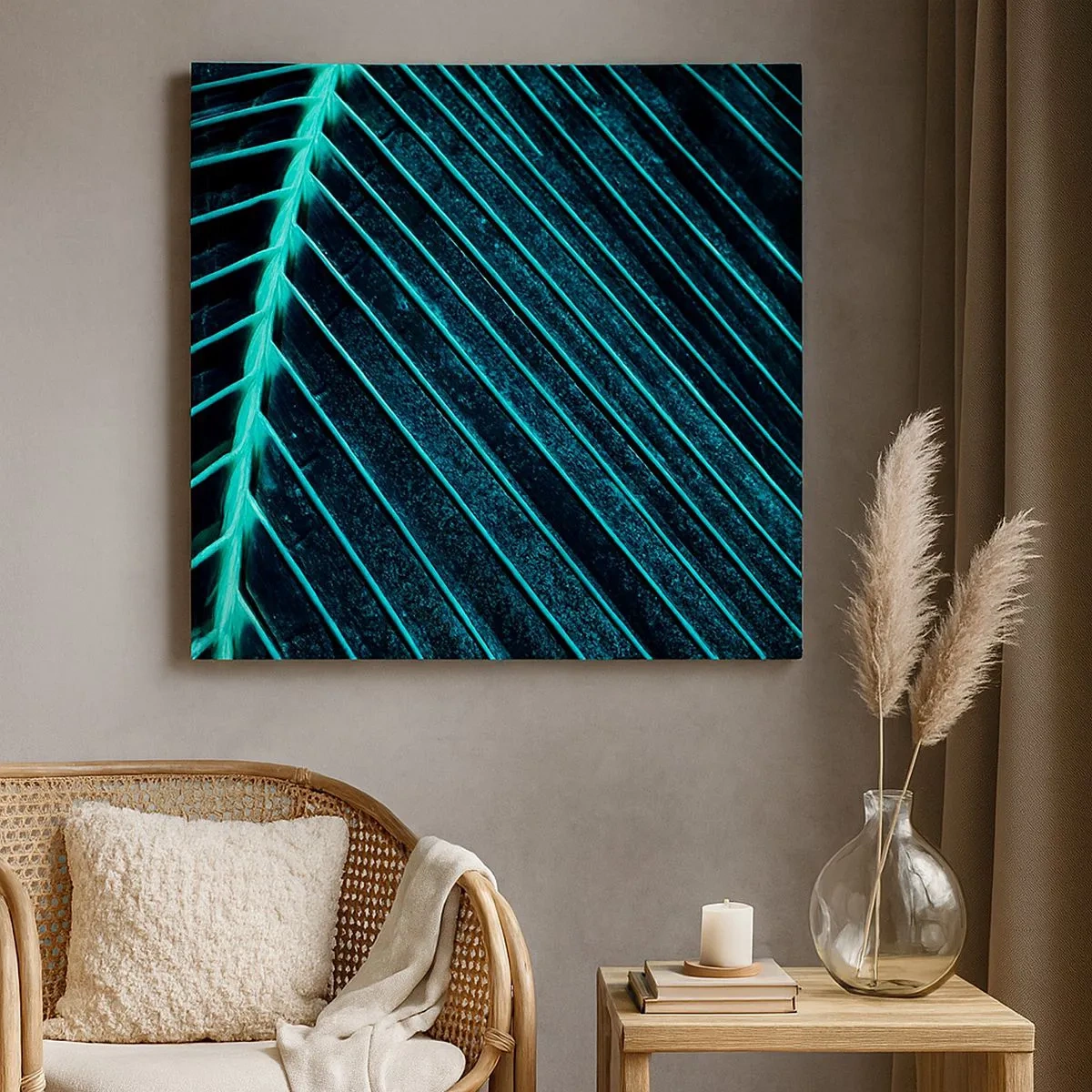 Canvastavla - Bild på duk - Grön textur - 30x30 cm