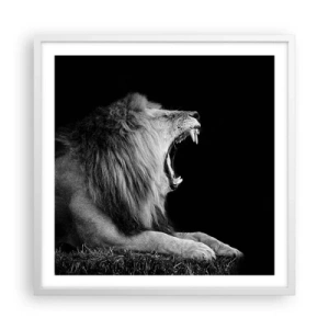 Affisch i vit ram - Utan någon tvekan - 60x60 cm