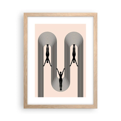 Affisch i ram av ljusek - Upp och ner - 30x40 cm