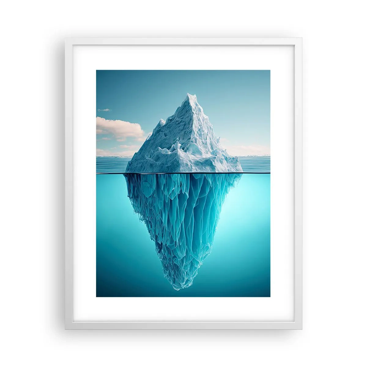 Affisch i vit ram - Isdrottning - 40x50 cm