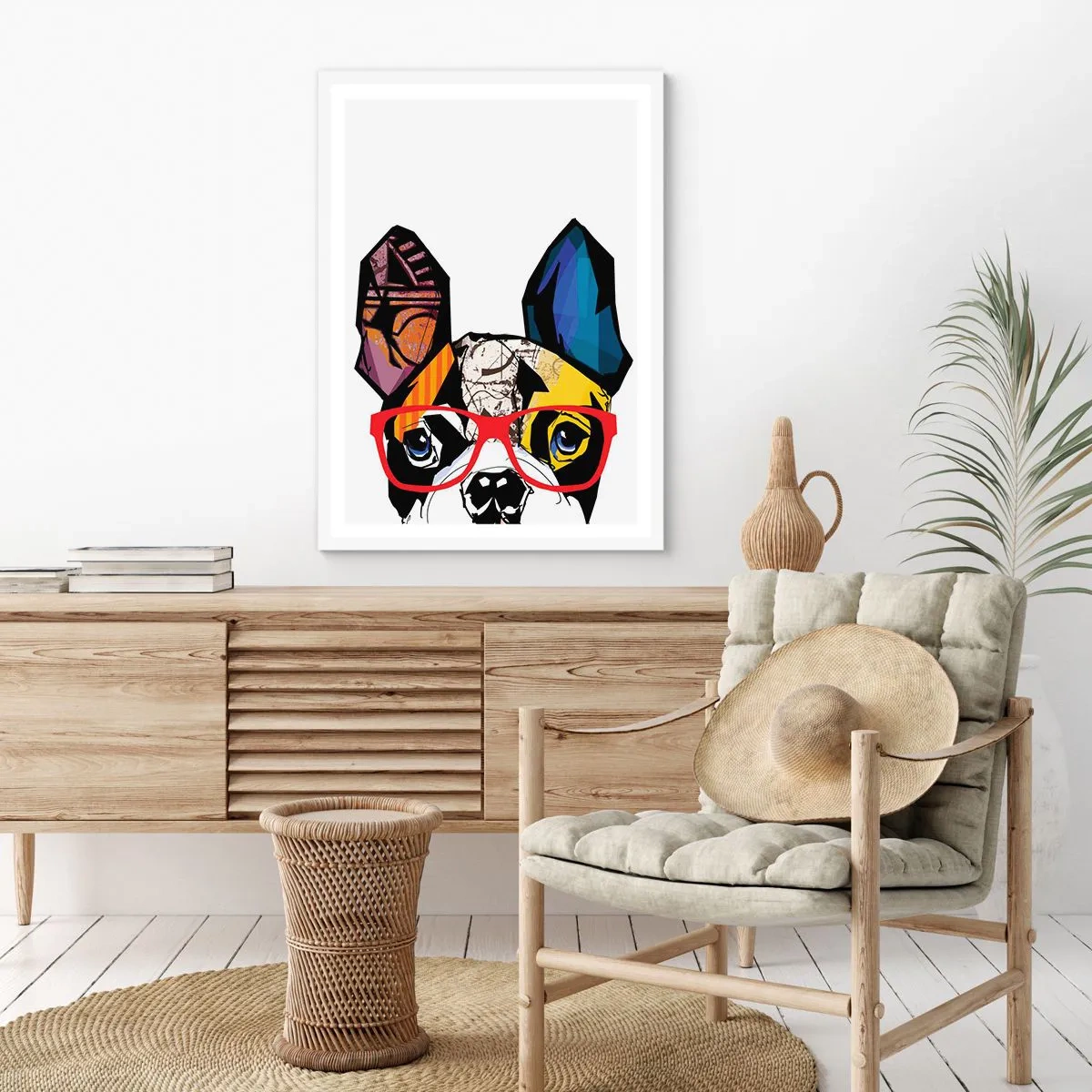 Affisch i vit ram - Intellektuell - 50x70 cm