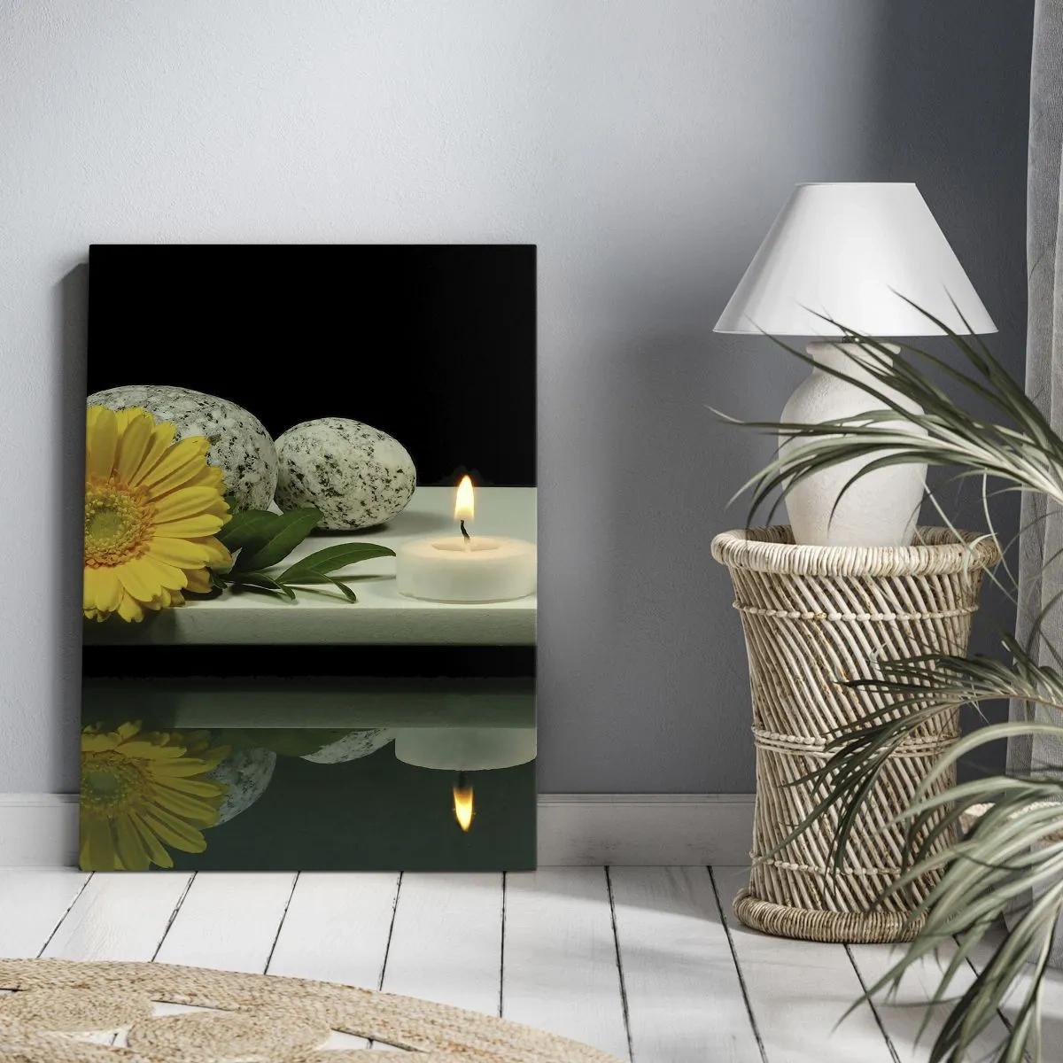 Canvastavla - Bild på duk - Stilla sinnen - 45x80 cm