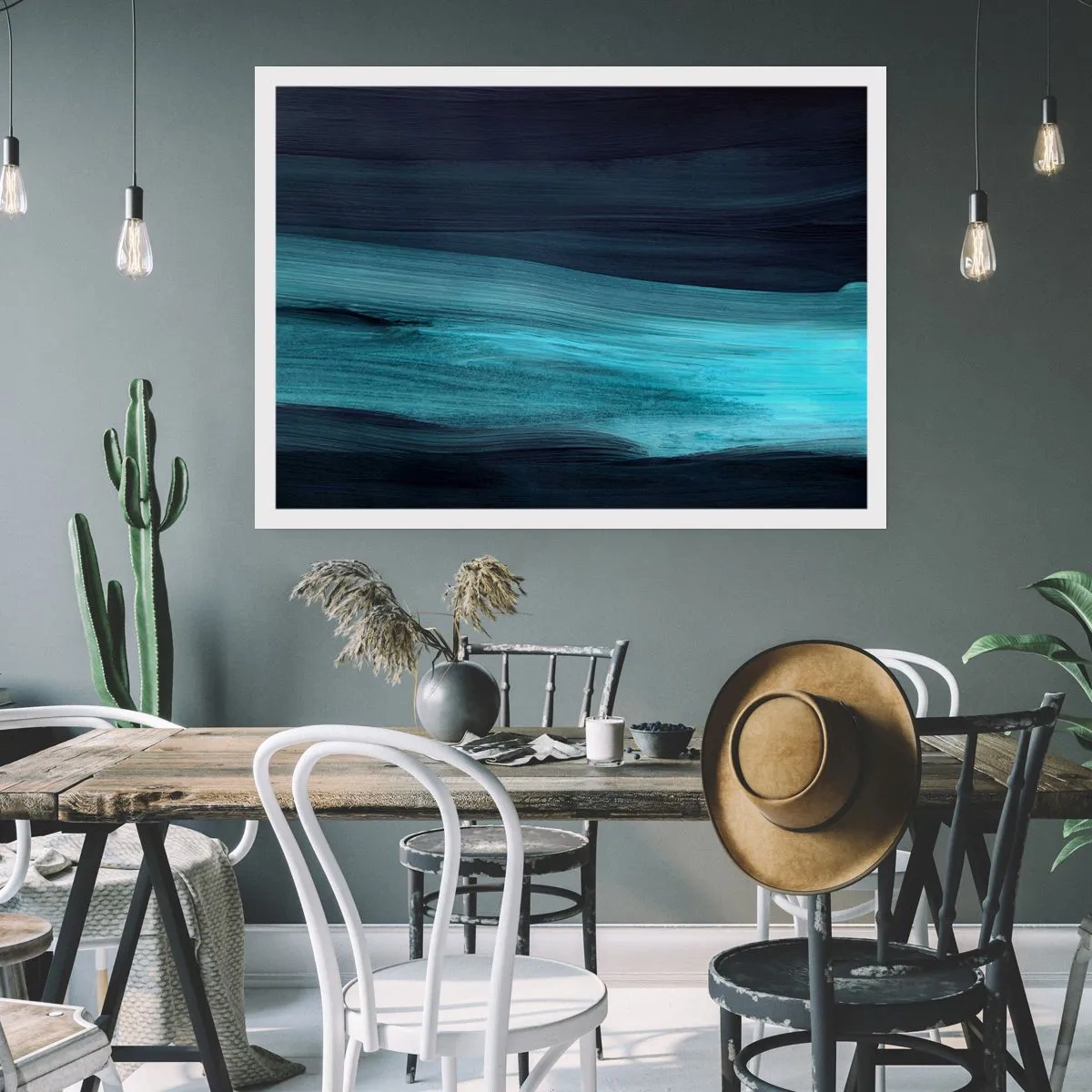 Affisch - Flyt med strömmen - 70x50 cm