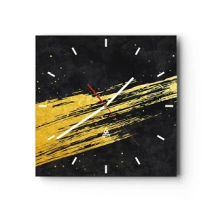 Väggklocka - Klocka på glas - Hoppa in i hyperrymden - 30x30 cm