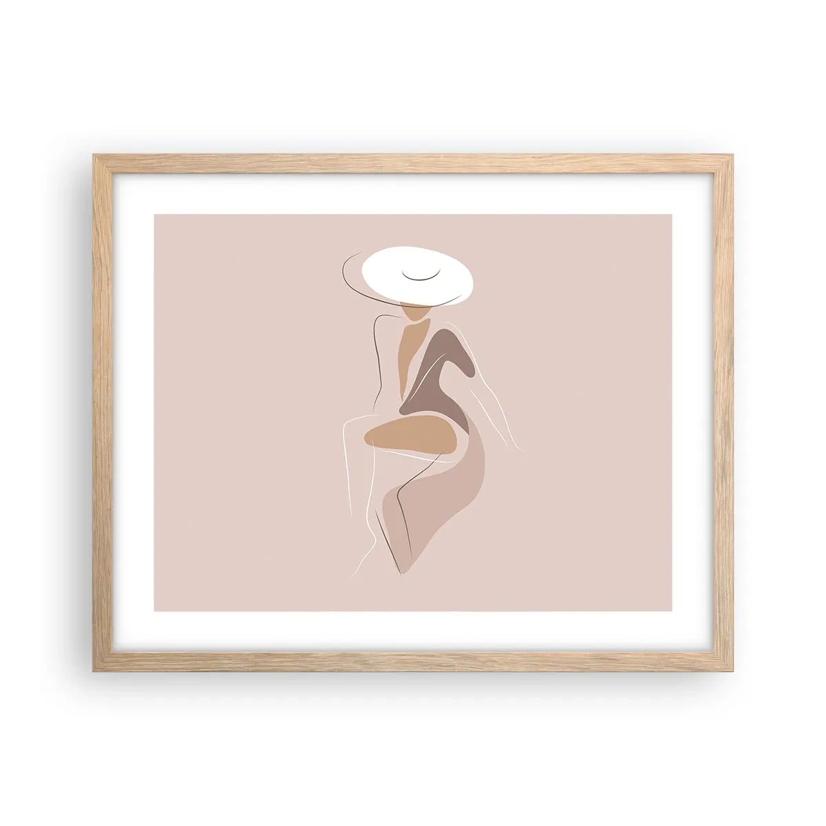 Affisch i ram av ljusek - Att vara dam - 50x40 cm