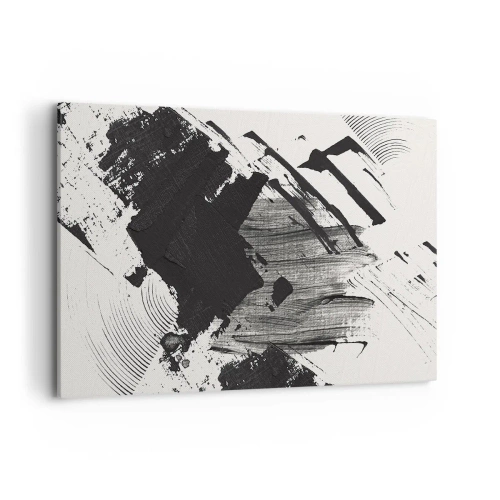 Canvastavla - Bild på duk - Abstraktion - uttrycket av svart - 120x80 cm