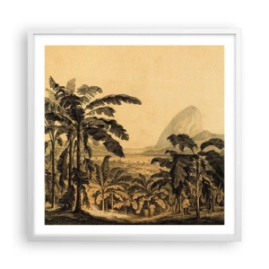 Affisch i vit ram - I kolonial stämning - 60x60 cm