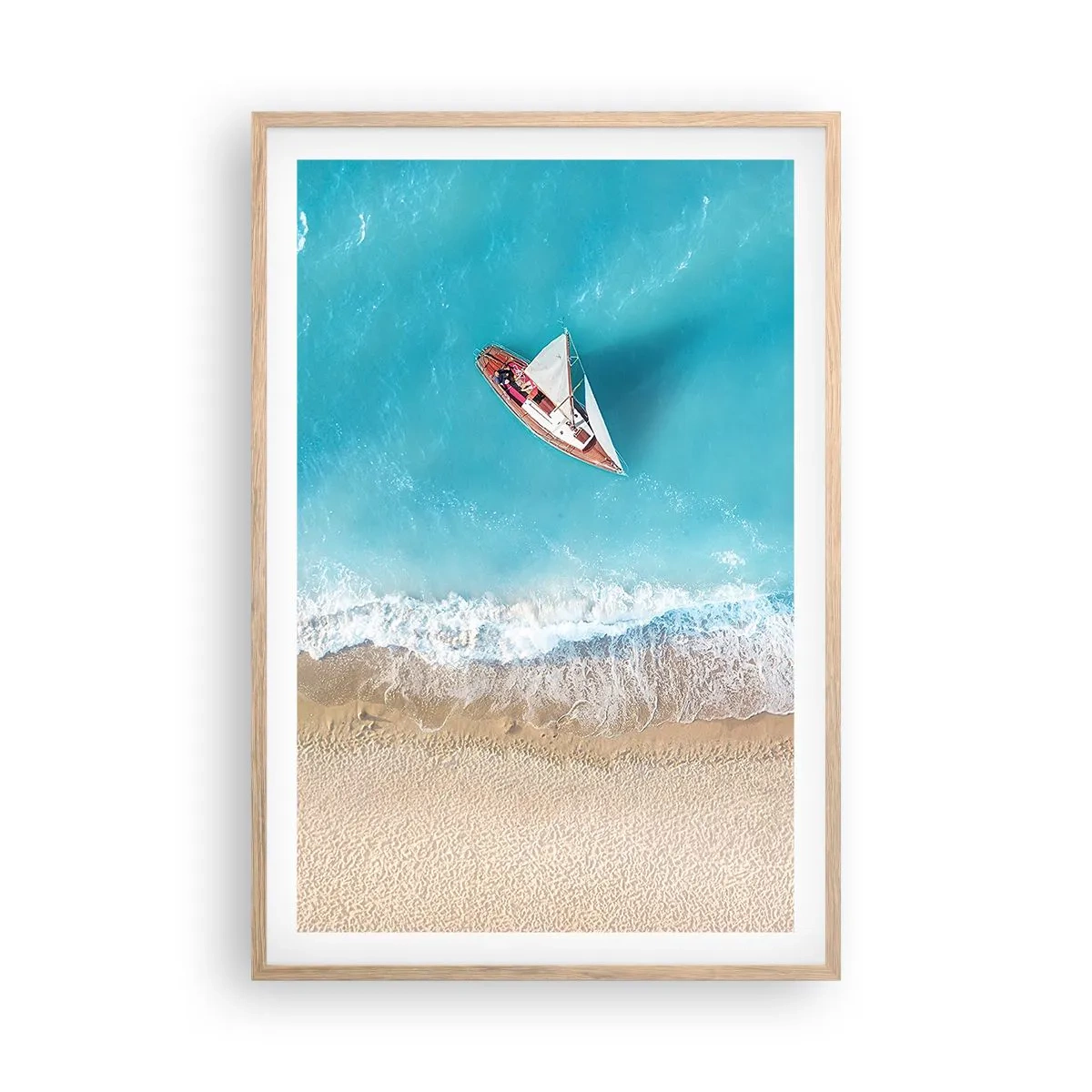 Affisch i ram av ljusek - På gränsen mellan blå och guld - 61x91 cm