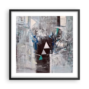 Affisch i svart ram - Trianglarnas överordnade ordning - 50x50 cm