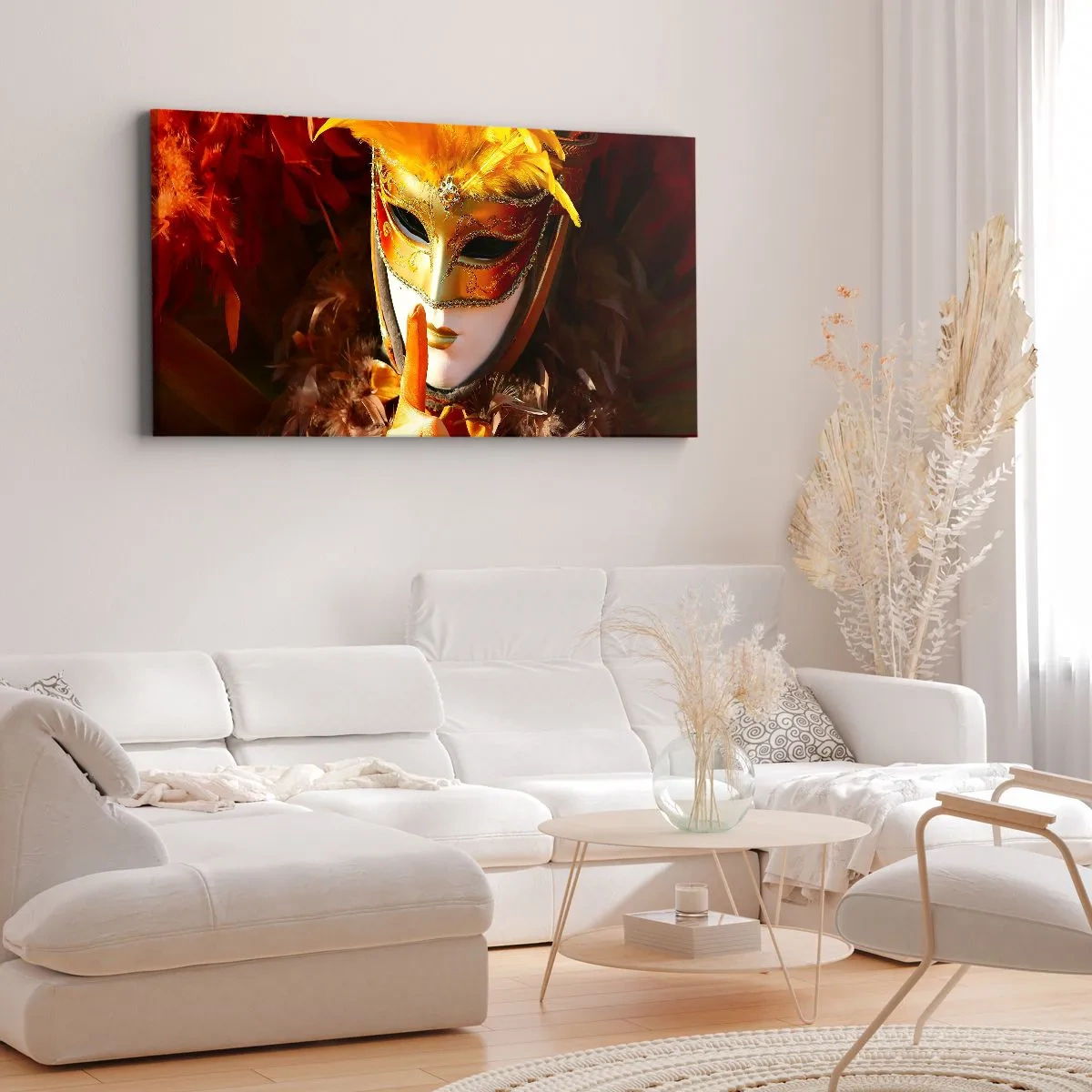 Canvastavla - Bild på duk - Hemligheten är en del av spelet - 100x40 cm