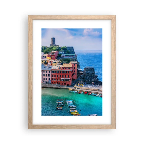 Affisch i ram av ljusek - Magisk stad i Medelhavet - 30x40 cm