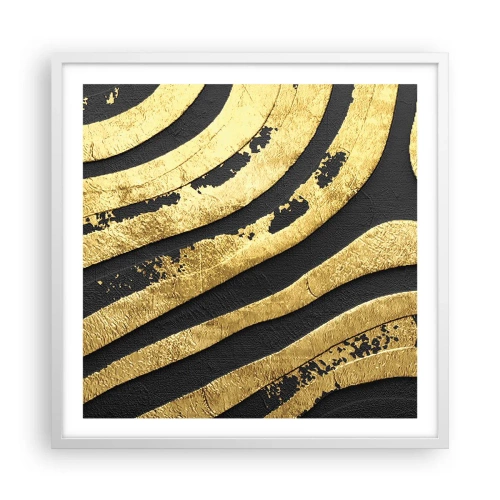 Affisch i vit ram - Allt flyter - 60x60 cm