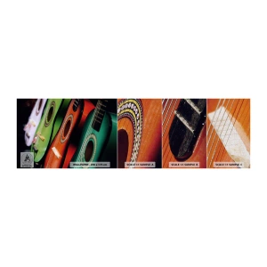 Provbit av fototapet Premium Canvas - Gitarren har flera färger - musik, Gitarr, Ett musikinstrument - 100x30 cm