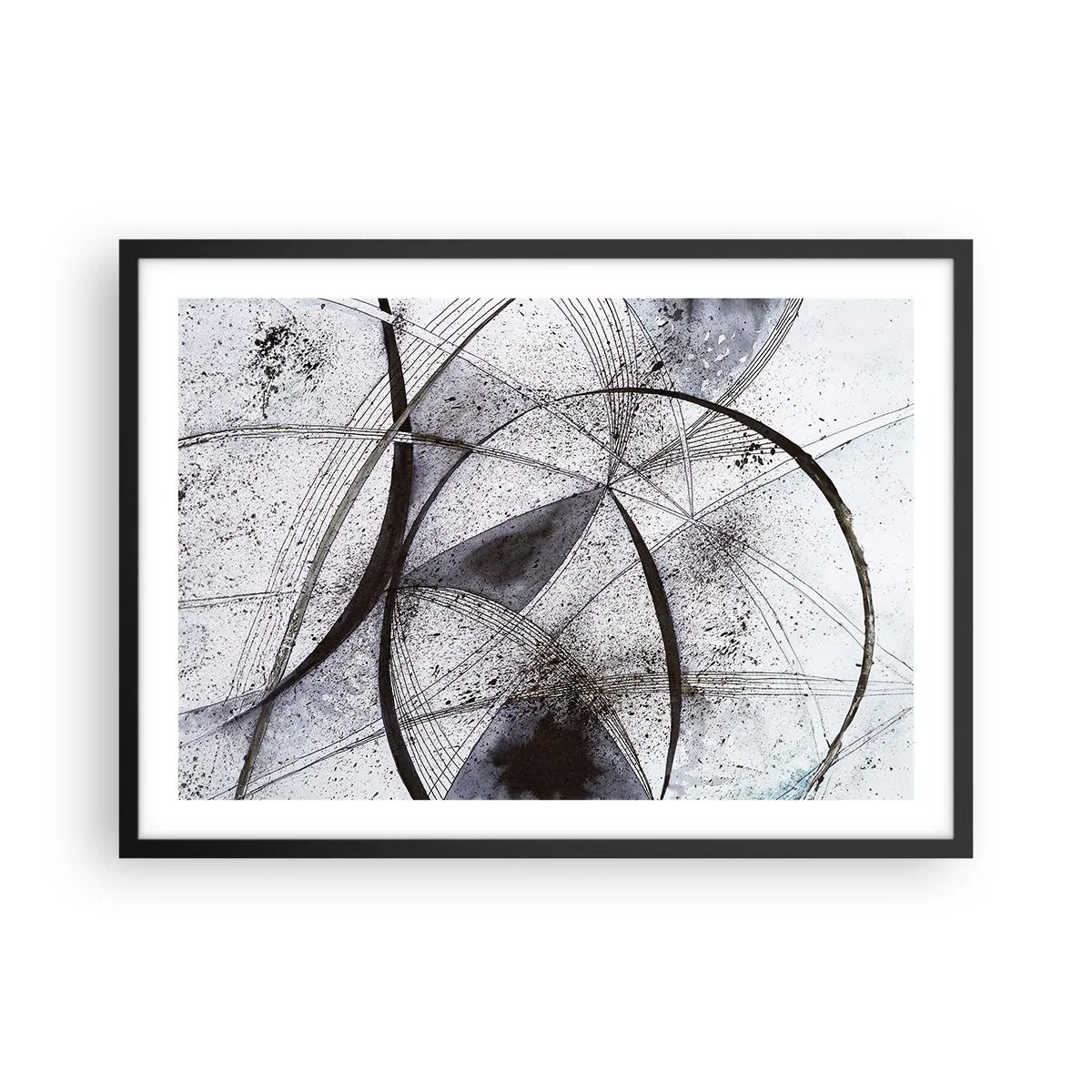 Affisch i svart ram - Futuristisk fantasi - 70x50 cm