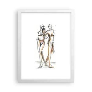 Affisch i vit ram - Charmens studie - 30x40 cm