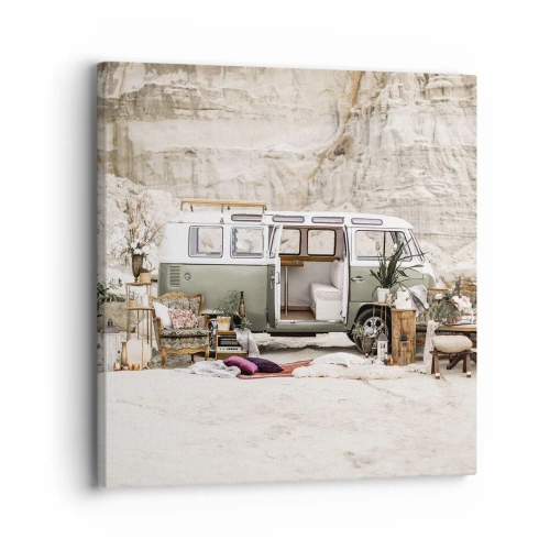 Canvastavla - Bild på duk - Dags att börja resan - 30x30 cm