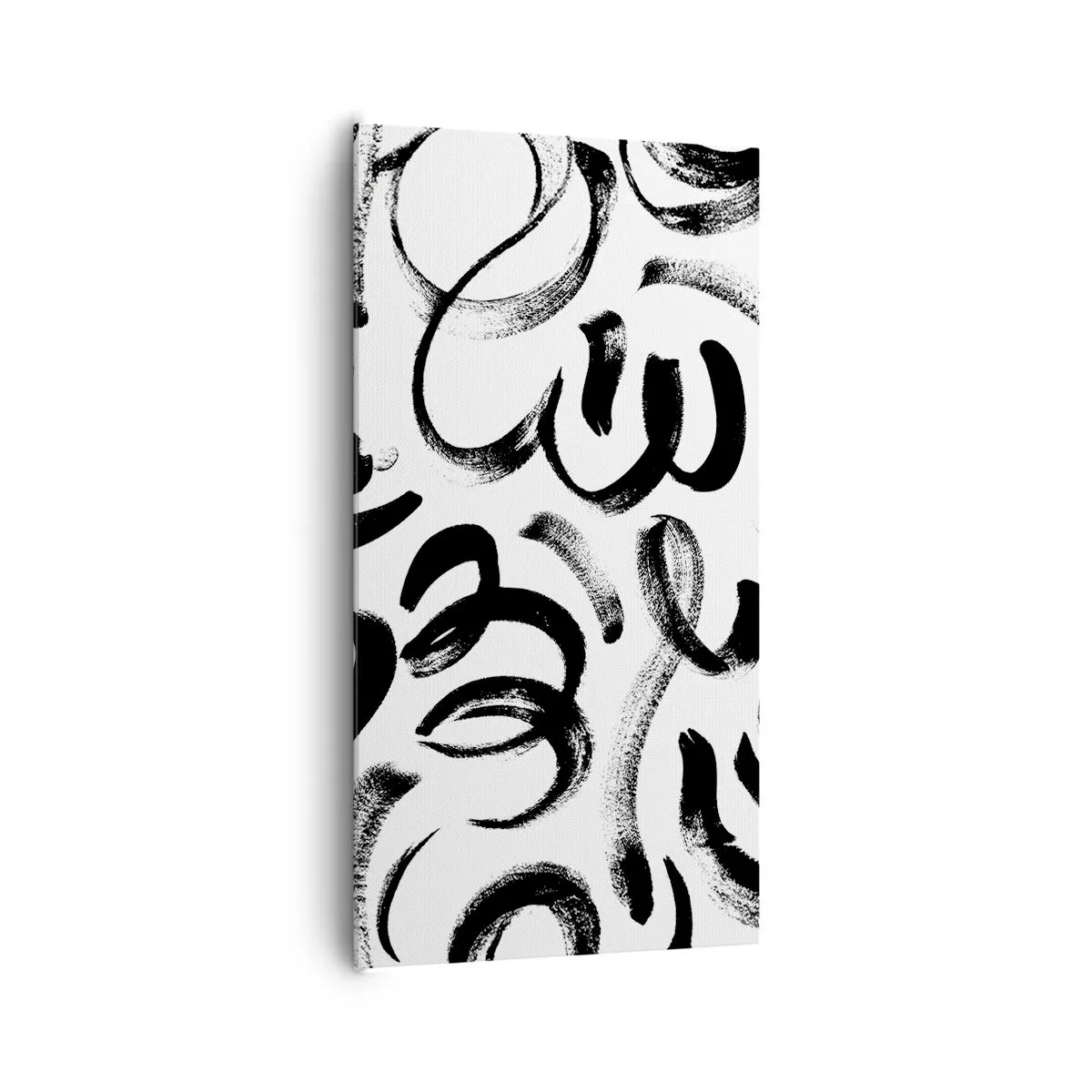 Canvastavla - Bild på duk - Svart på vitt - 65x120 cm