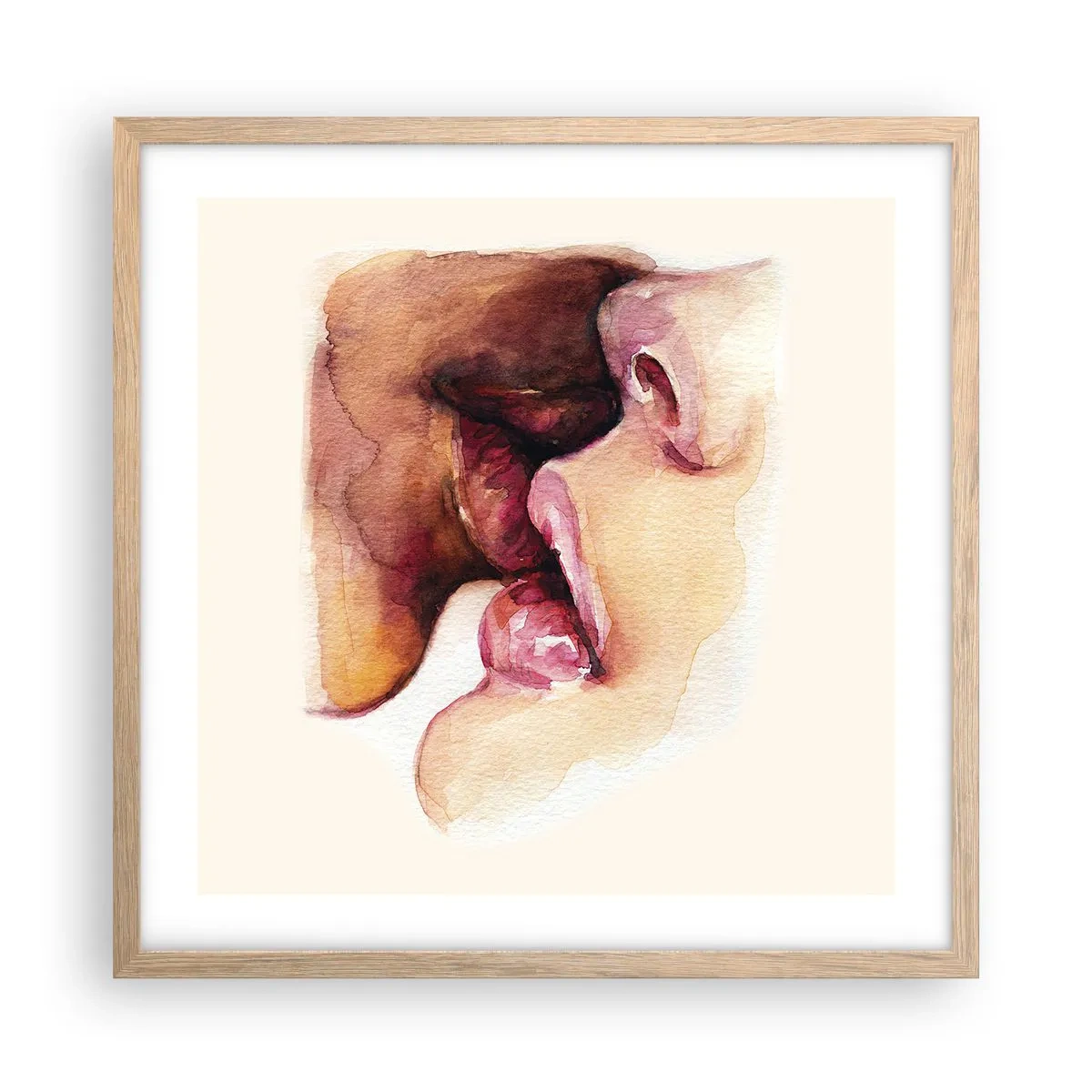 Affisch i ram av ljusek - Som dag och natt, jord och himmel - 50x50 cm