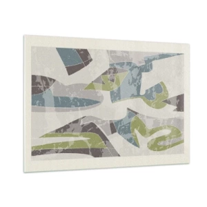 Glastavla - Bild på glas - Komposition bakom glas - 100x70 cm