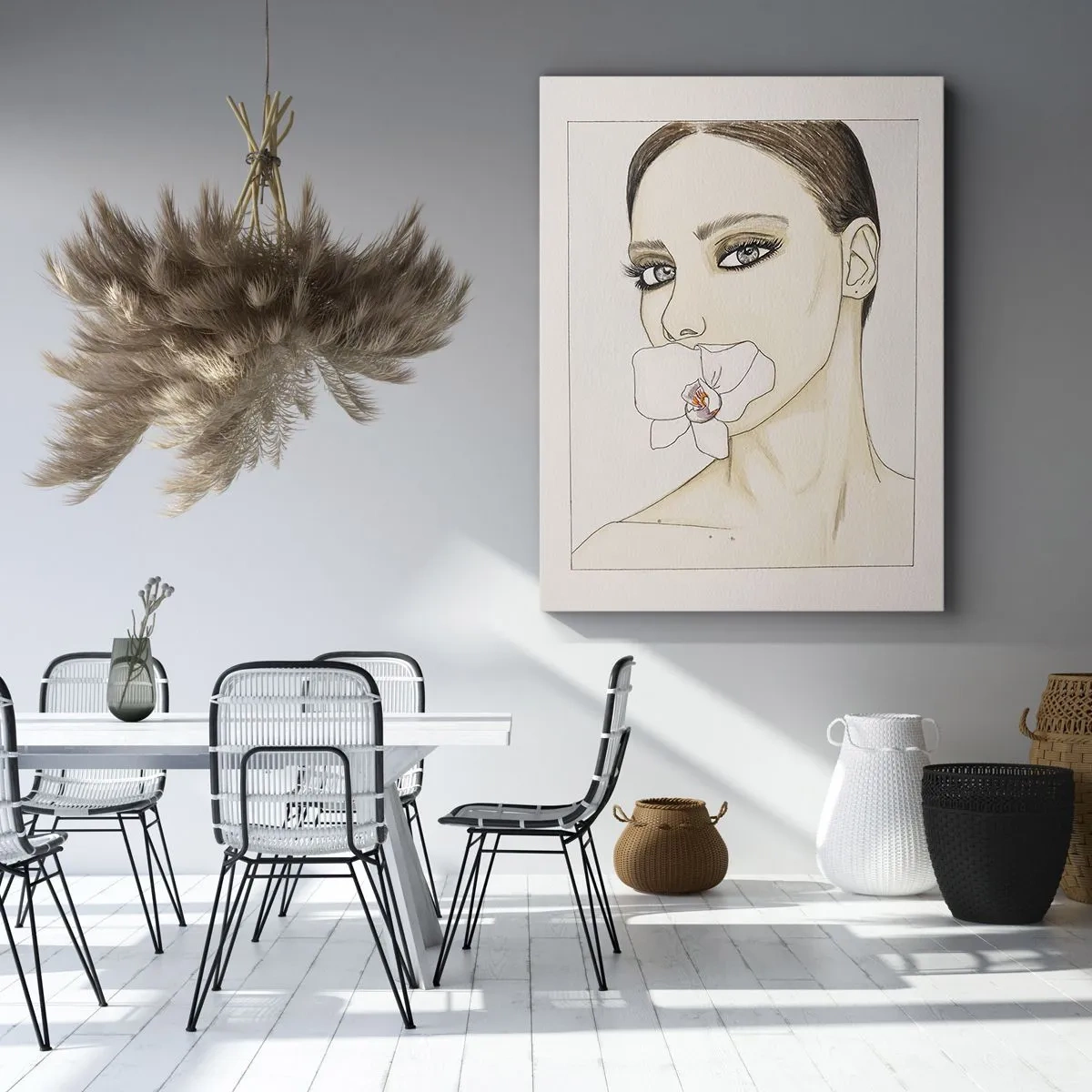 Canvastavla - Bild på duk - Elegansens och skönhetens symbol - 65x120 cm